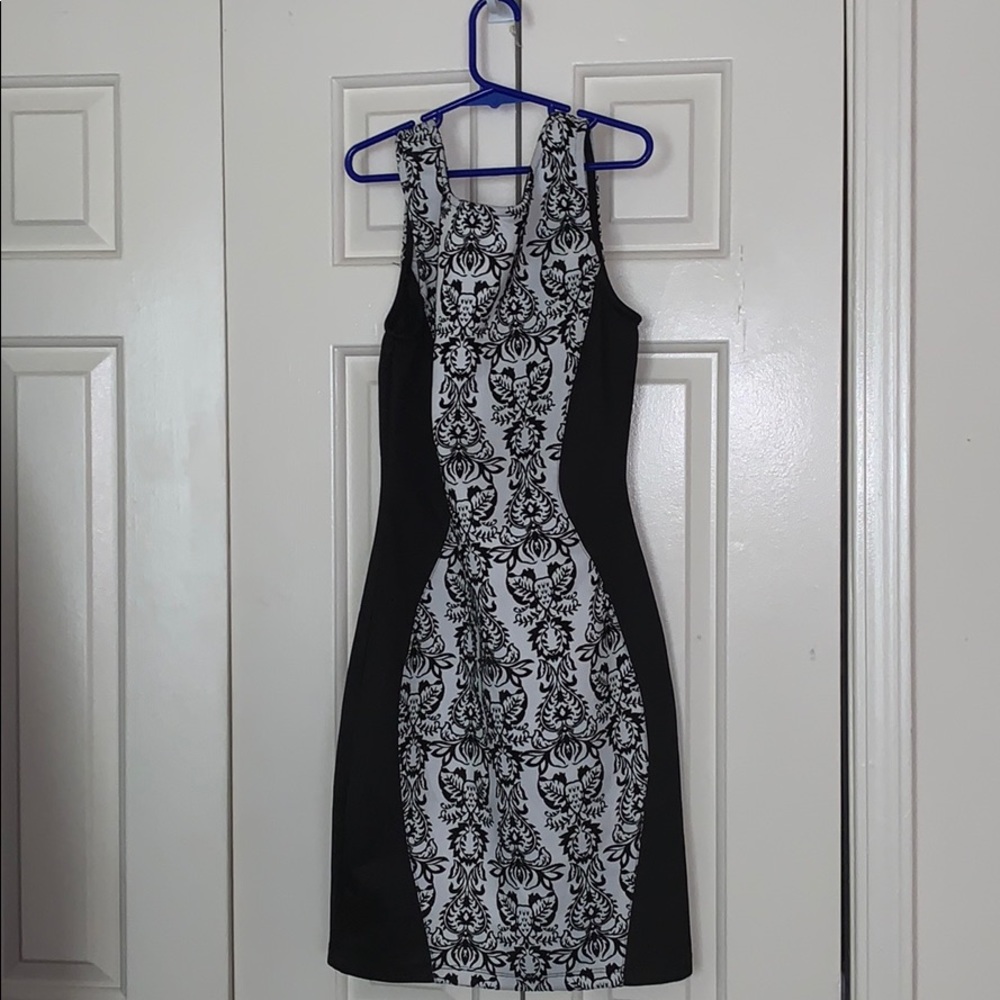 White / Black Mini Dress